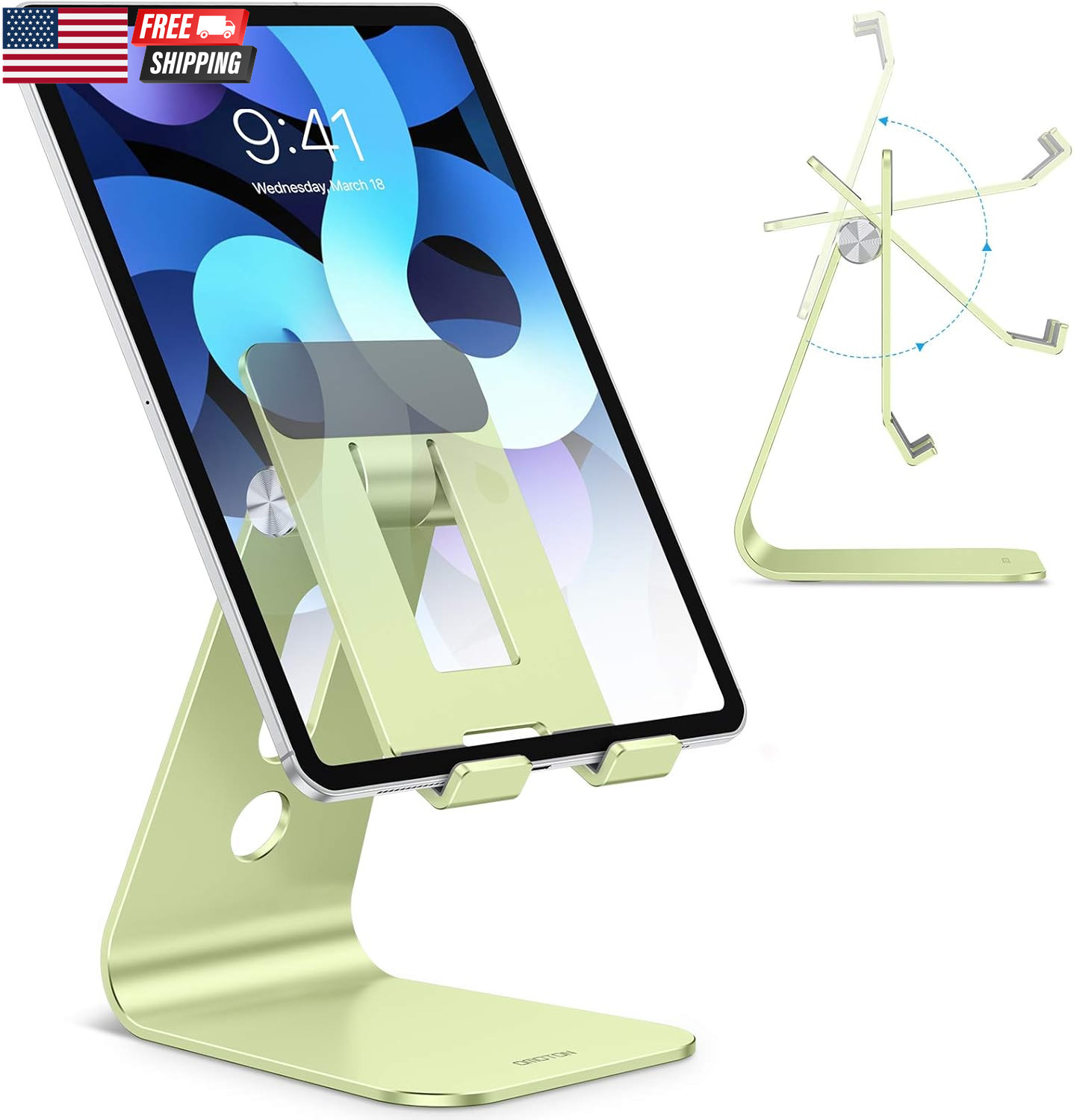 Adjustable Tablet Stand for Desk, Upgraded Longer Arms for Greater Stability, T2