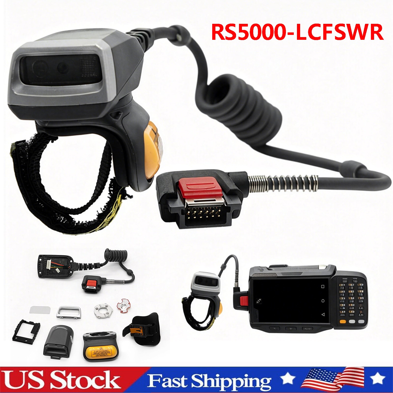 RS5000 Finger Scanner RS5000-LCFSWR, 2D/1D/QR Reader For ZEBRA WT6300 WT6000