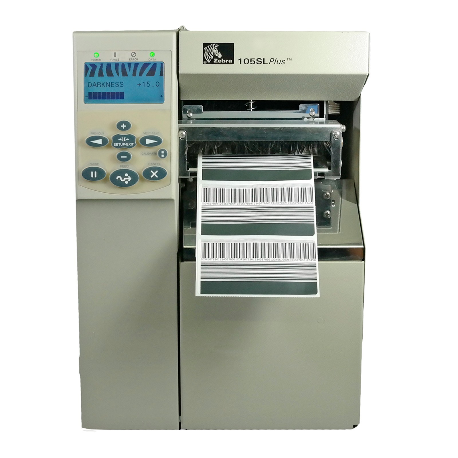 Zebra 105SL Plus Industrial Thermal Transfer Barcode Printer Cutter LAN USB