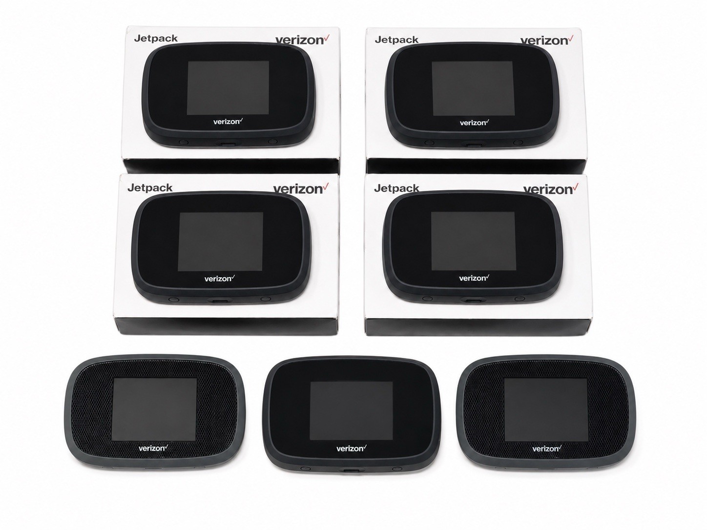 LOT OF 7 VERIZON WIRELESS MIFI7730L (4) Mifi 8800L (3) Power Tested W/box
