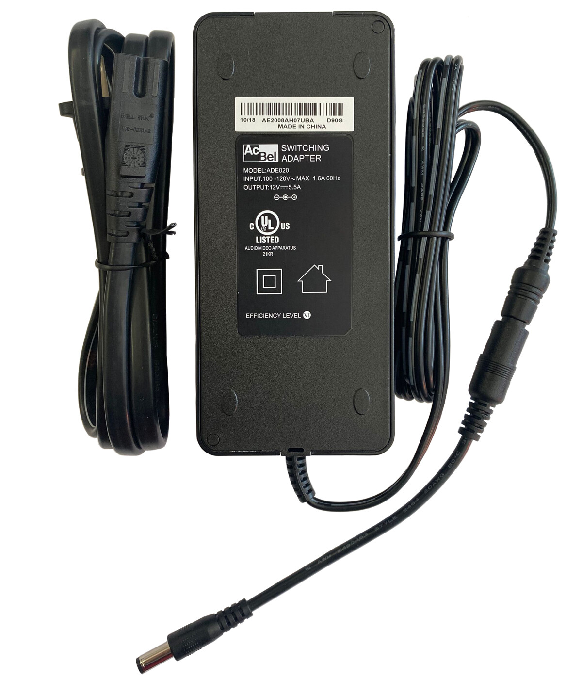 DC 12V 5A UL Power Supply Adapter or 8 Split Cable For CCTV Security Camera NVR