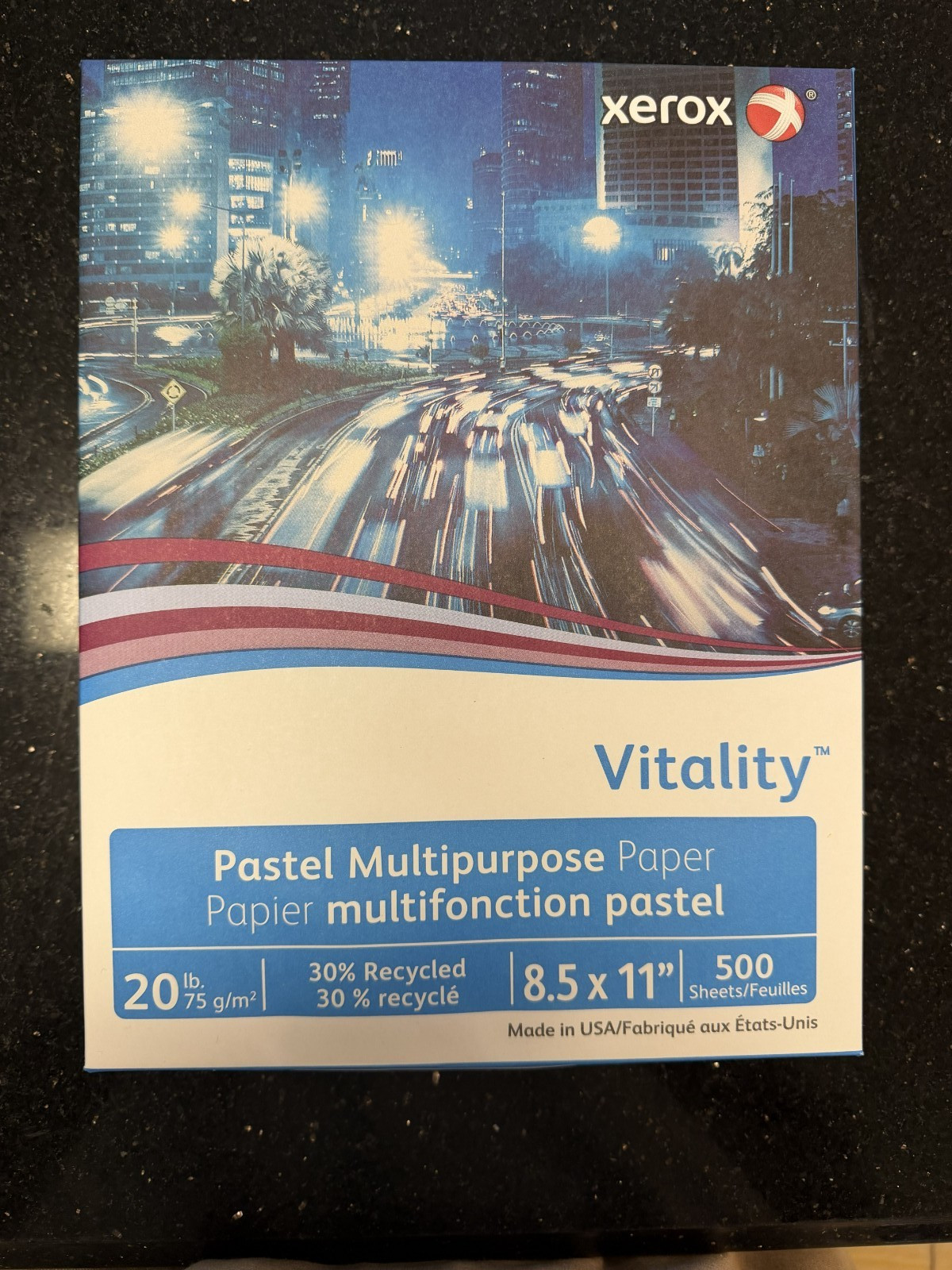 Xerox Vitality Multi-Use Yellow Copy Paper  20lb 8.5 x 11" - 1 ream - 500 pages