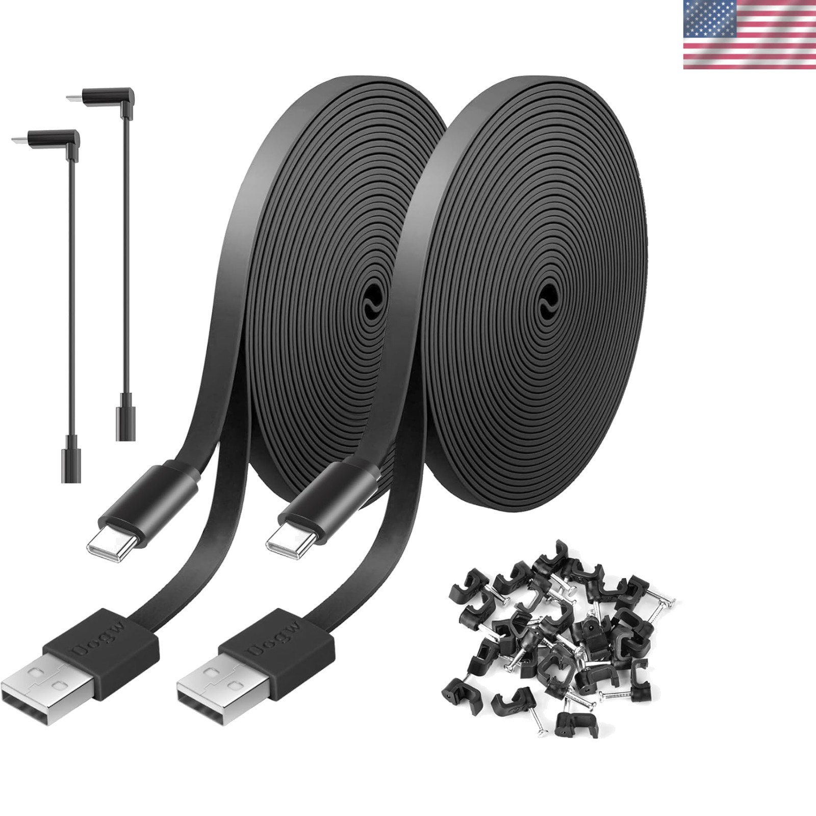 Extra Long 10FT Power Extension Cable 2 Pack for Securing Your Home Cameras