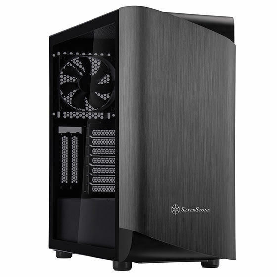 Silverstone SEA1TB-G SETA A1 ATX TG (Tempered Glass) Mid Tower, Titanium/Black