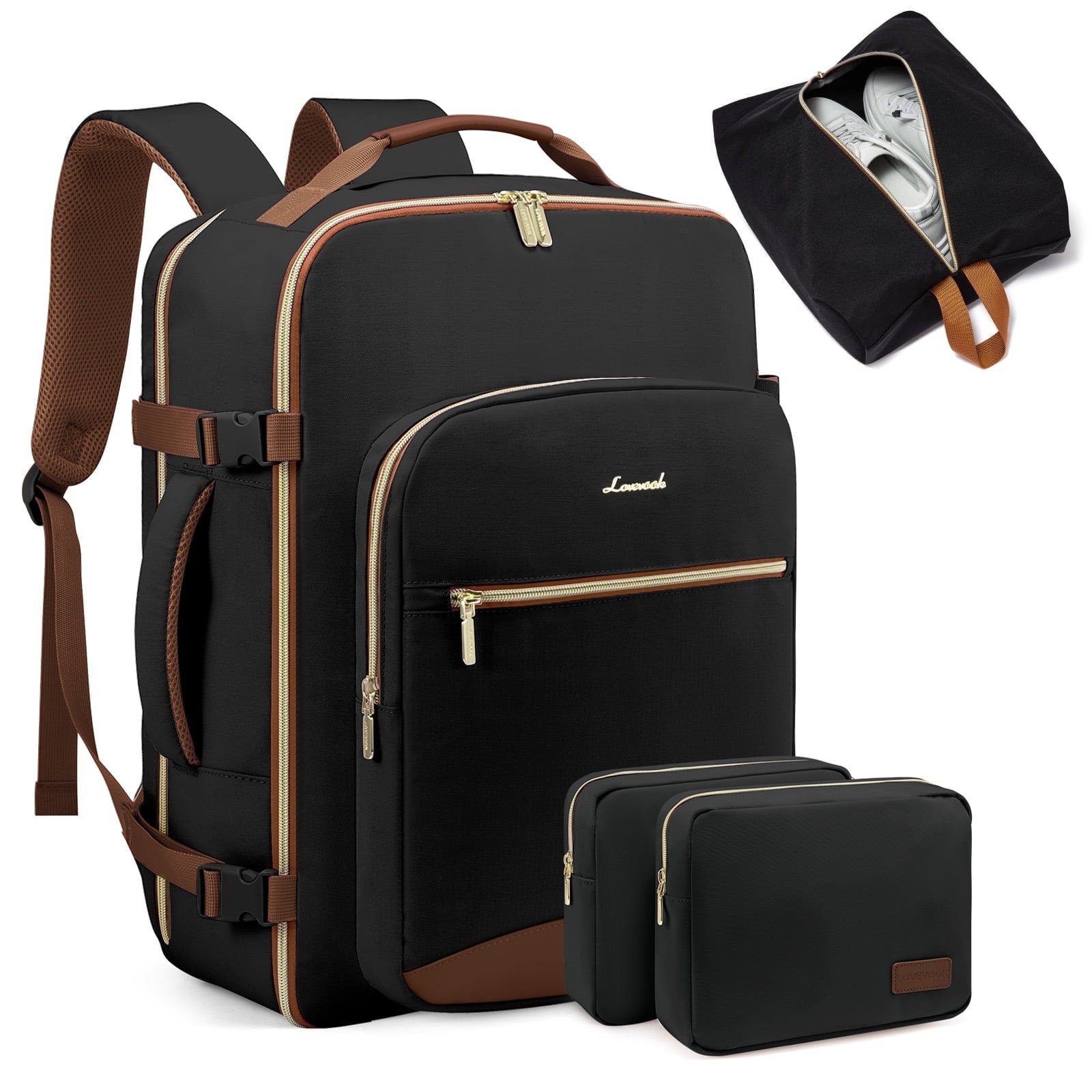 LOVEVOOK WOMEN'S 17.3" LAPTOP TRAVEL BACKPACK,40L ,3 PACKING - Scratch & Dent