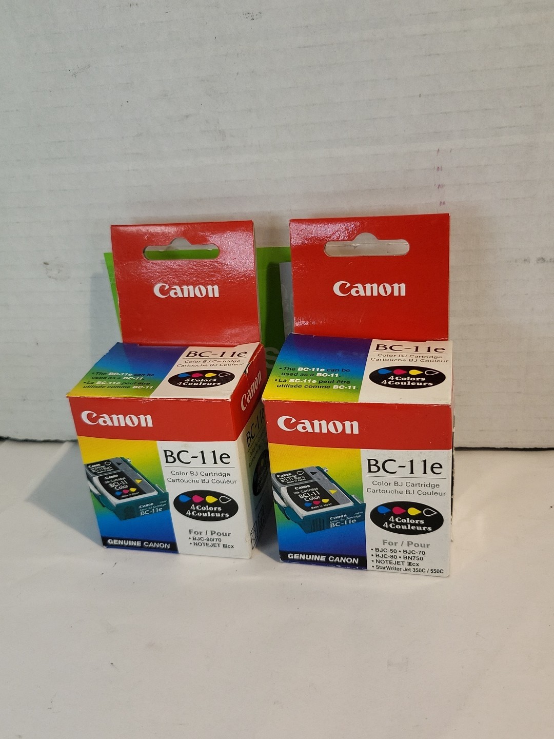 2 Packs New Canon BC-11e Multi-Color Ink Cartridge for  BJC-80/70 NOTEJET IIICX
