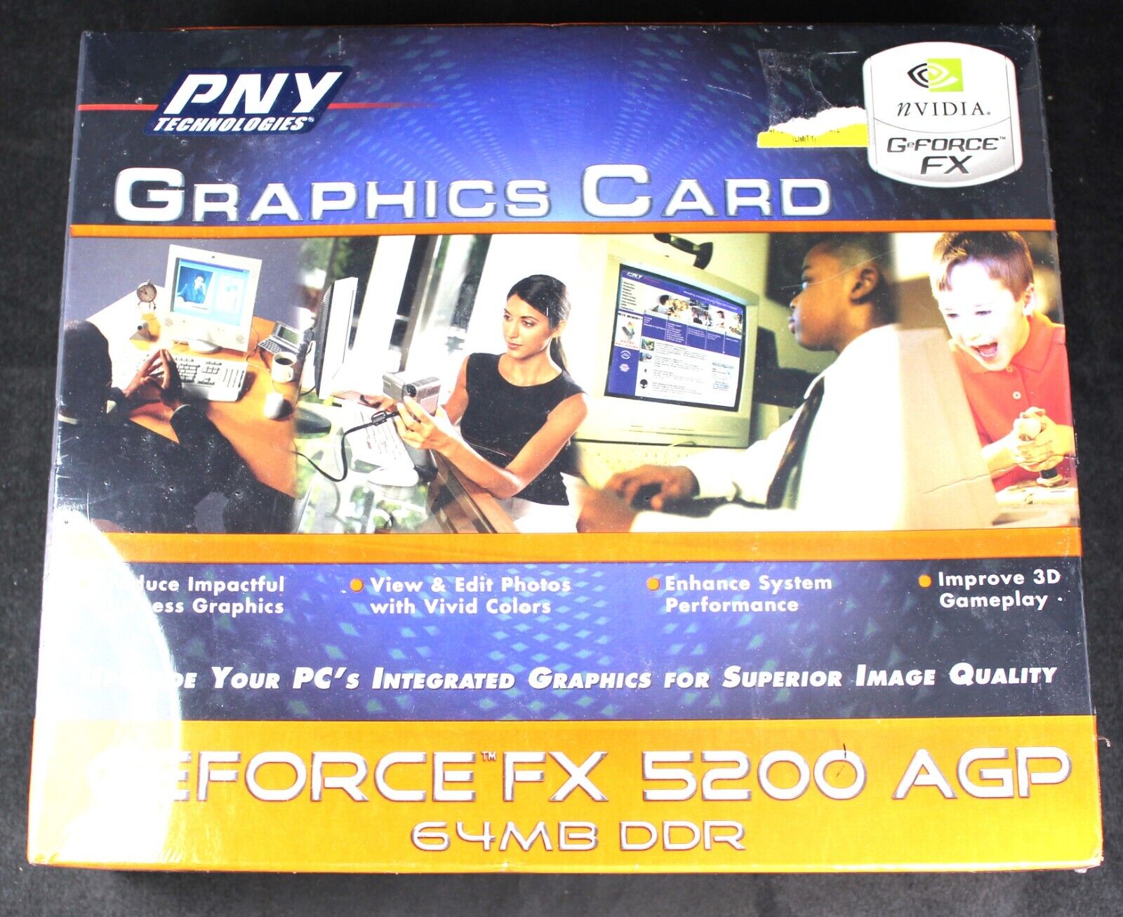PNY Technologies GEForce FX 5200 AGP 64MB DDR Graphics Card - nVidia - NEW