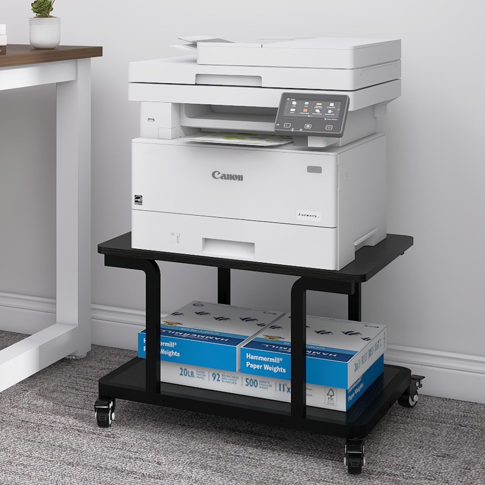 Natwind 2 Tier Laser Printer Stand,24''x20''x15'' Large Printer Table Copier ...