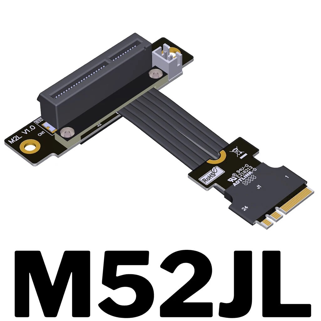 M.2 Cable Full Extension 4.0 To A.E PCI-E key Key M2 WiFi Cable A+E Riser 1x