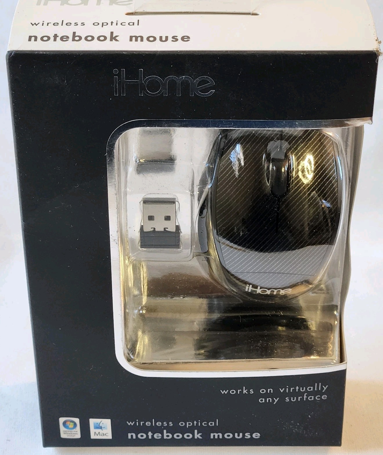 iHome IH-M1860C Wireless Laser Notebook Mouse - Black - RETAIL