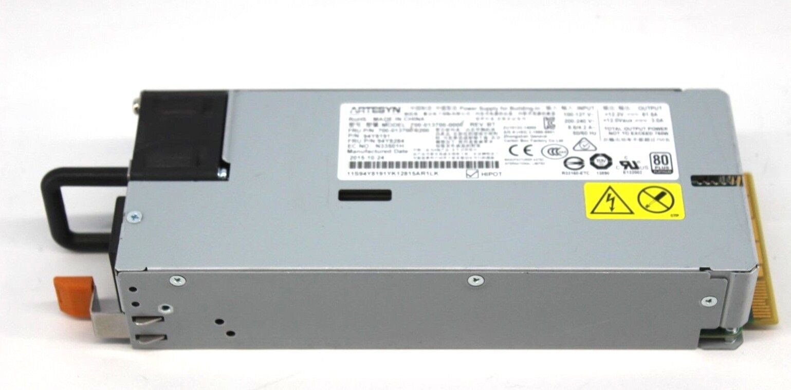 94Y8284 Lenovo System 750W High Efficiency Platinum AC Power Supply 00FK932 A5MZ