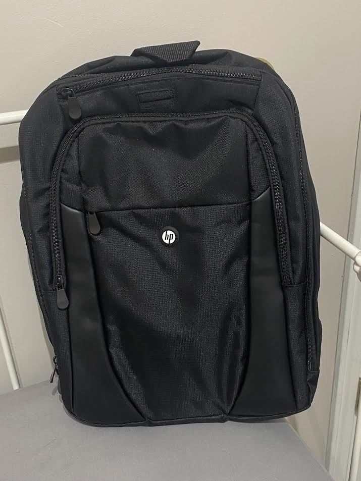 HP Laptop Backpack Black Travel Work Bag Multi Pocket Fits 15.6" Notebook NEW