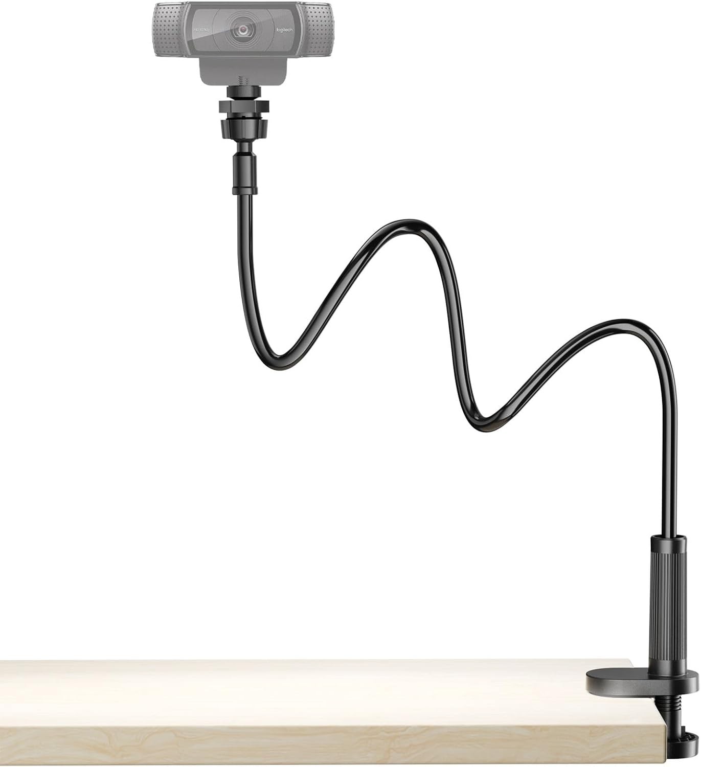 Flexible Webcam Stand Mount for Desk, Gooseneck Webcam Tripod with Clamp, Des...
