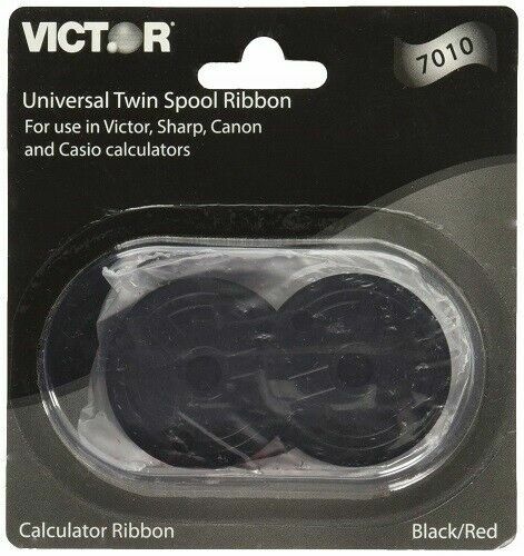 (3) Original Victor 7010 Black/Red Calculator Ribbons 