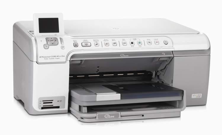 HP Photosmart C5280 All-In-One Inkjet Printer WORKS, NO PAPERJAM Pgcount 3K