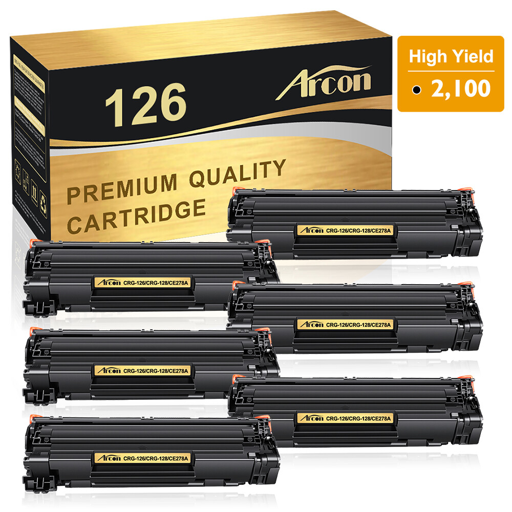 6x Black Toner CRG-126 Compatible For Canon 126 Imageclass LBP6230dw LBP6230dn