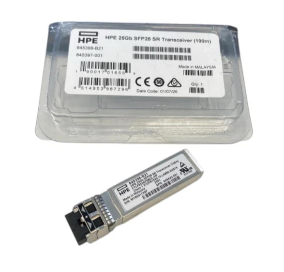 New HPE 25Gb SFP28 SR 850nm Transceiver FTLF8536P5BCL-HP 845398-B21 849442-001