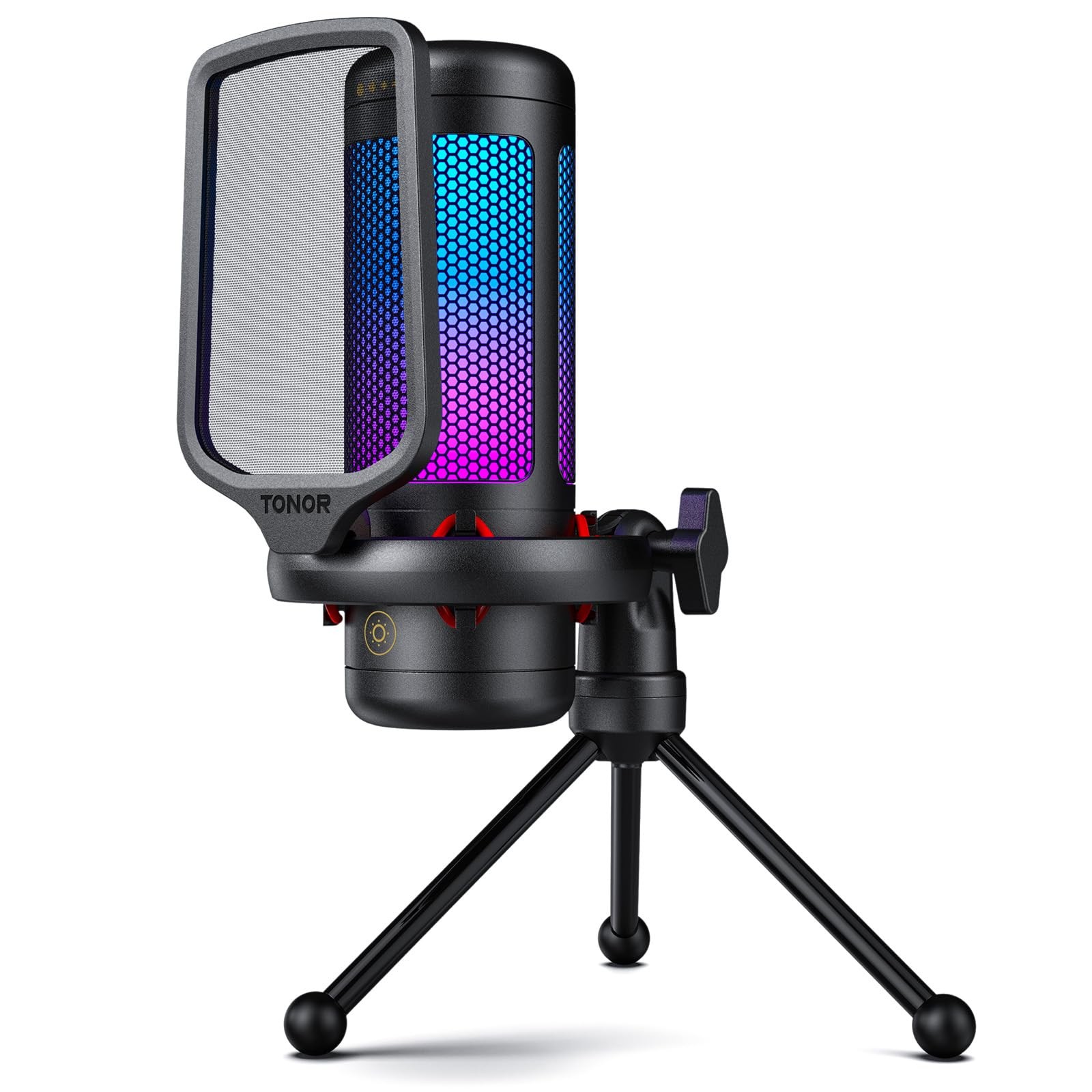 TONOR Gaming Microphone Set, USB Condenser 3527.57 cubic centimeters, Black