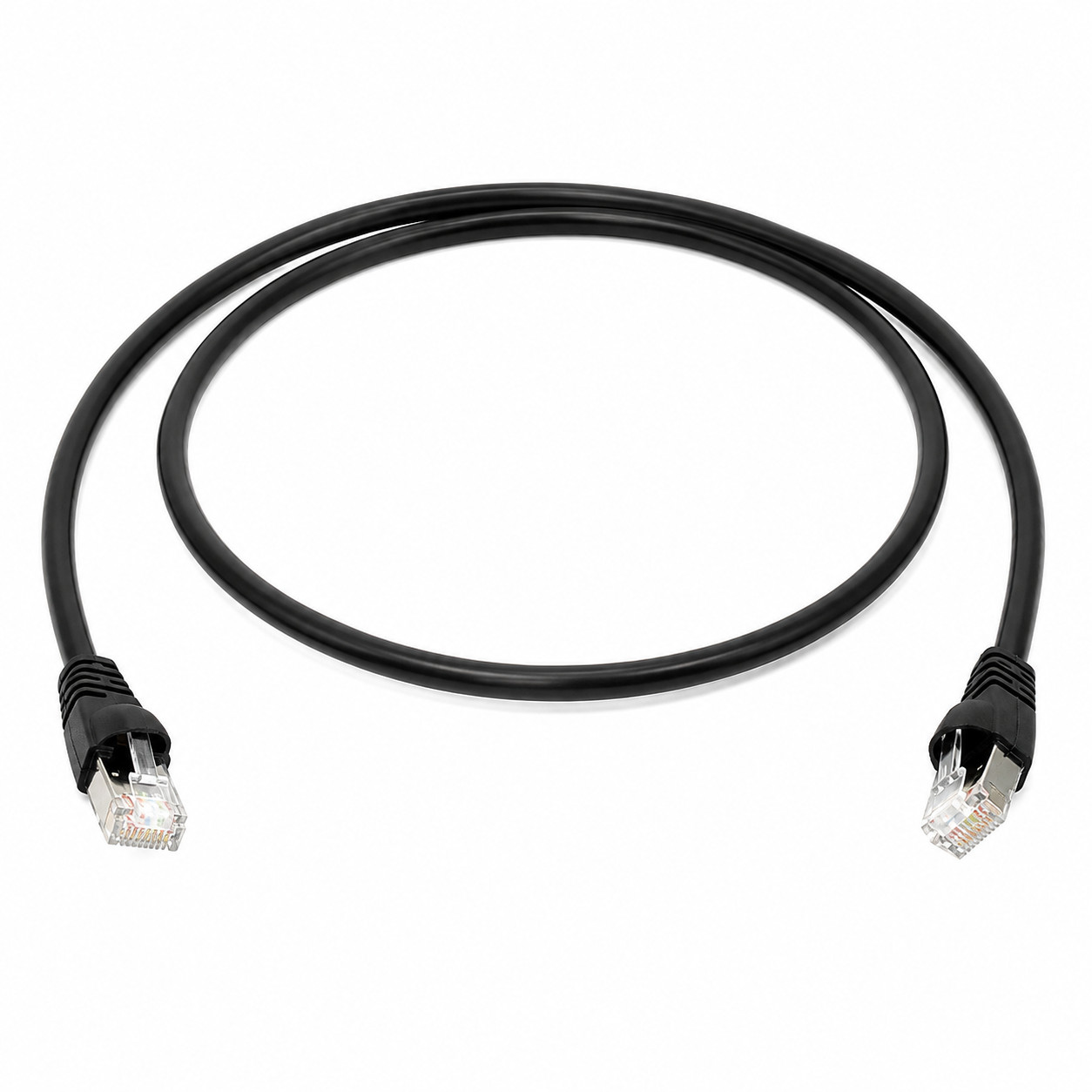 Telegärtner 100009137 Cat6A RJ45 S/FTP Shielded LSZH Patch Cable Black 50m