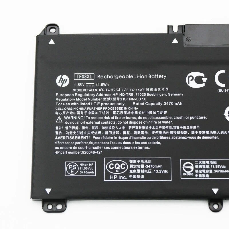 OEM Genuine TF03XL 920070-855 Laptop Battery For HP Pavilion 15-CC 15-CD 17-AR