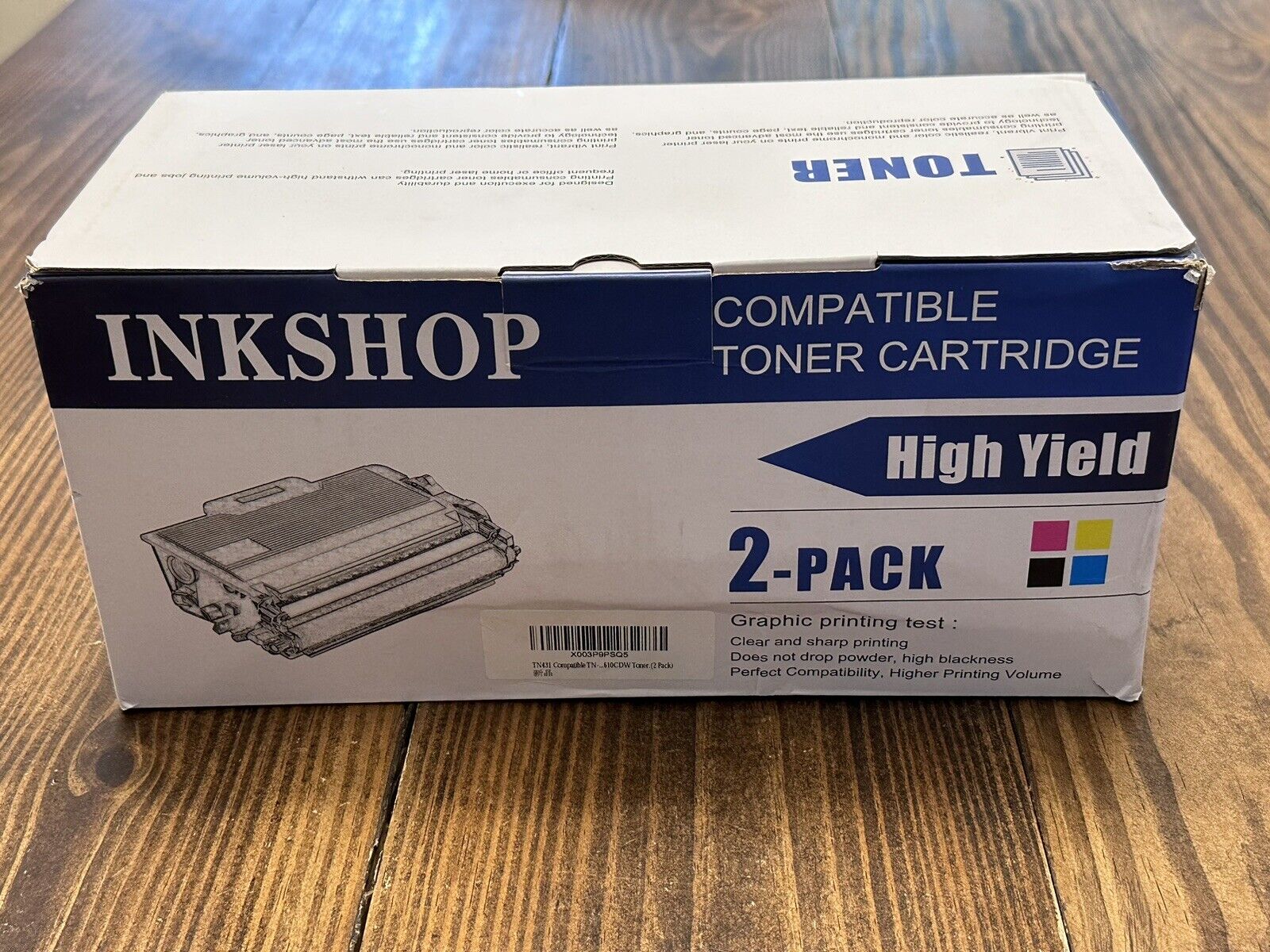 Ink Shop TN-431 Black High Yield Toner Cartridge 2 Pack For Brother