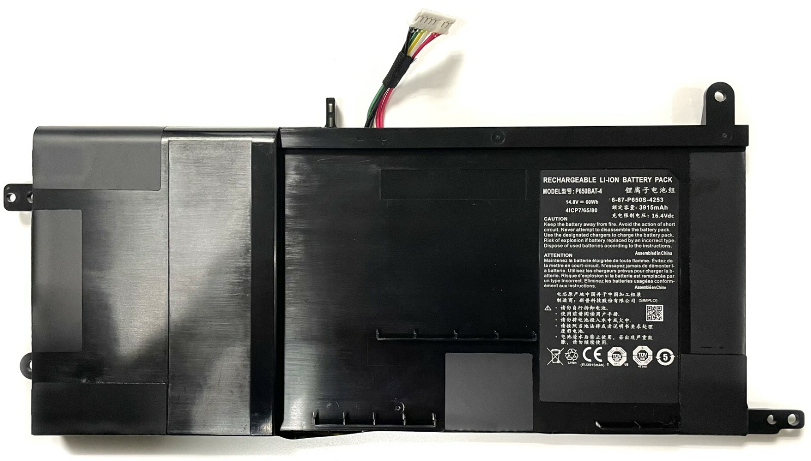 New P650BAT-4 Battery for Clevo P650SA P650SE P651SG Sager NP8650 NP8651 NP8652
