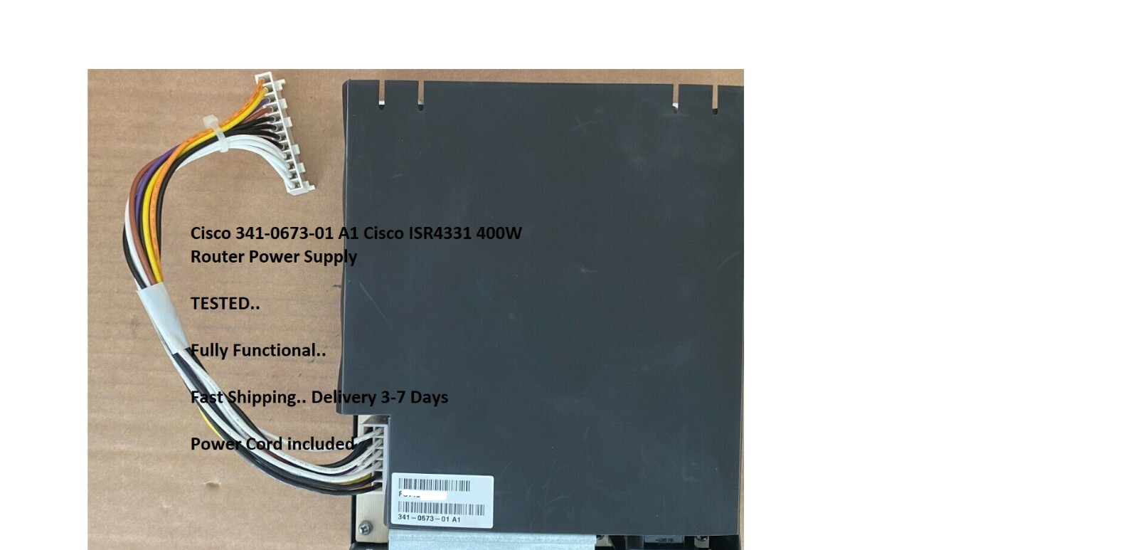 Cisco 341-0673-01 A1 Cisco ISR4331 400W Router Power Supply  Delivery 3-7 days