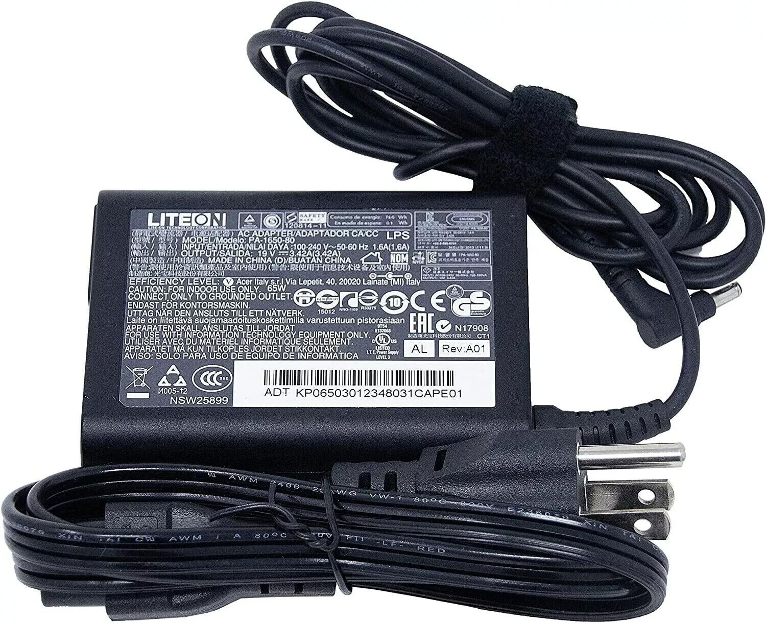Lot 10 Lite-On Genuine Original OEM 65W Adapter for Acer Iconia Tab W500 W700