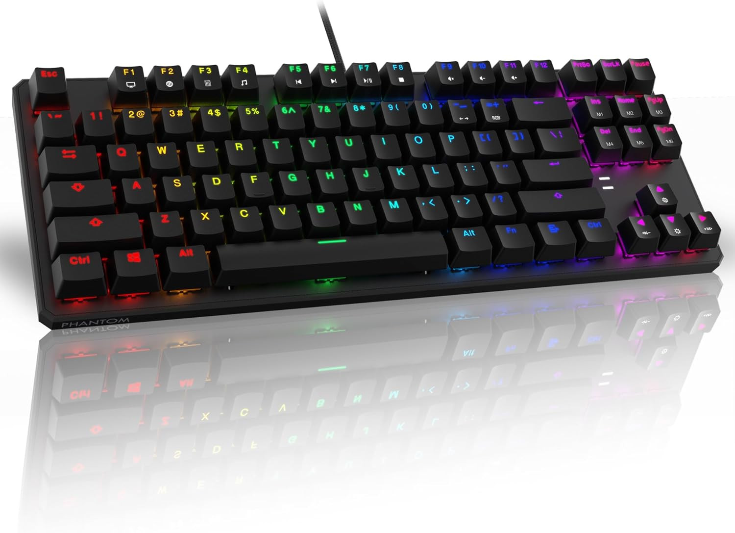 Phantom 87 Key RGB Mechanical Gaming Keyboard | Outemu Red Switch | 16.8M Color 