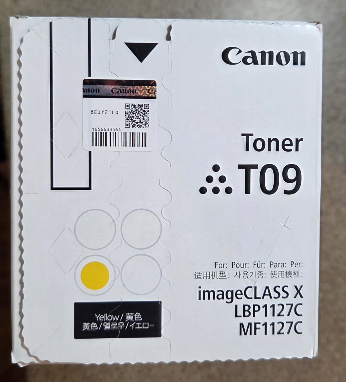 Canon T09 Yellow Toner Cartridge Unopened Original Packaging 3017C005AA