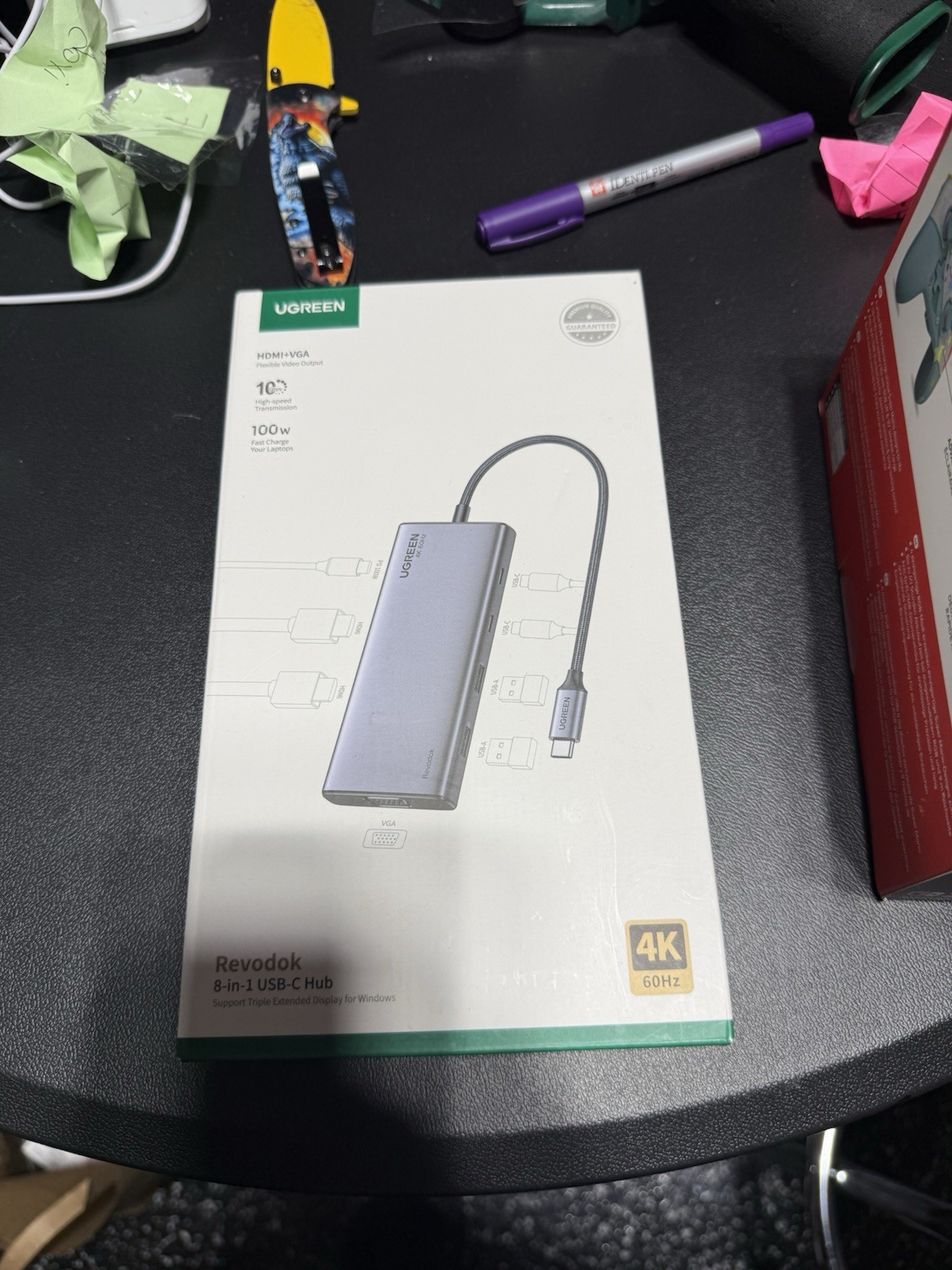 UGREEN Revodok 8 In 1 USB-C Hub - HDMI, VGA, USB-A, USB-C PD, Fast Charge, 100Gb