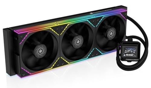 360mm AIO Liquid CPU Cooler with 2" LCD Screen, Aluminum Radiator