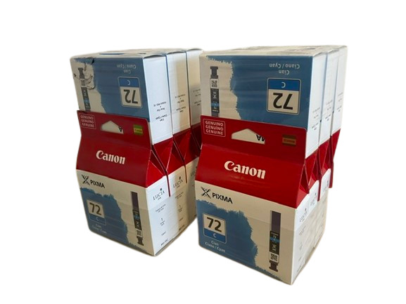 12 Pack NEW Genuine Canon PGI-72 Cyan Ink Cartridge for Canon Pixma Pro-10
