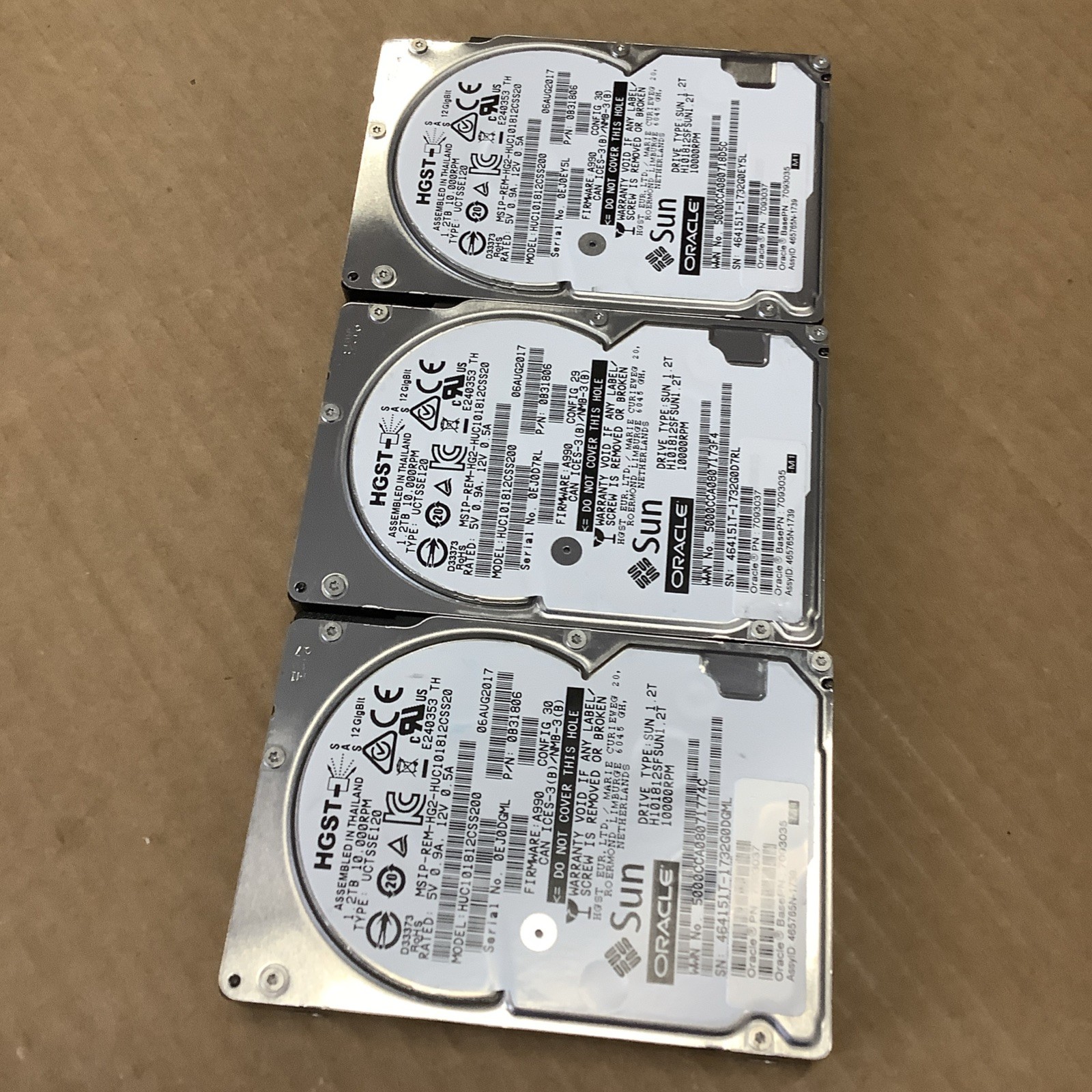 HGST Oracle 7093037 HUC101212CSS600 1.2TB 10K SAS 6G 2.5in SFF HDD
