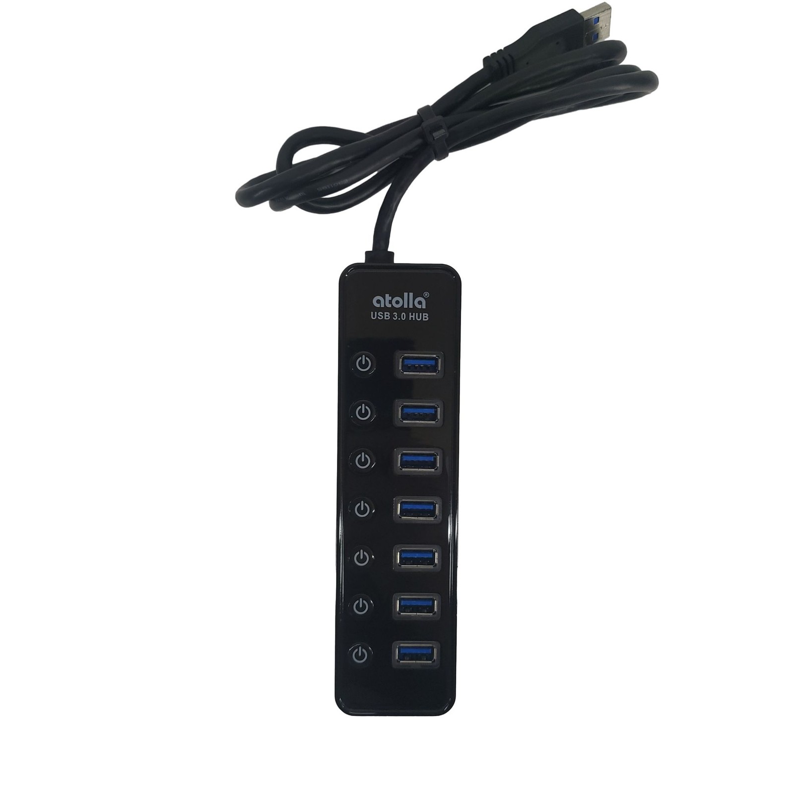 Atolla 7-Port USB 3.0 Hub Splitter On/Off Switches w/ Smart Charger Port