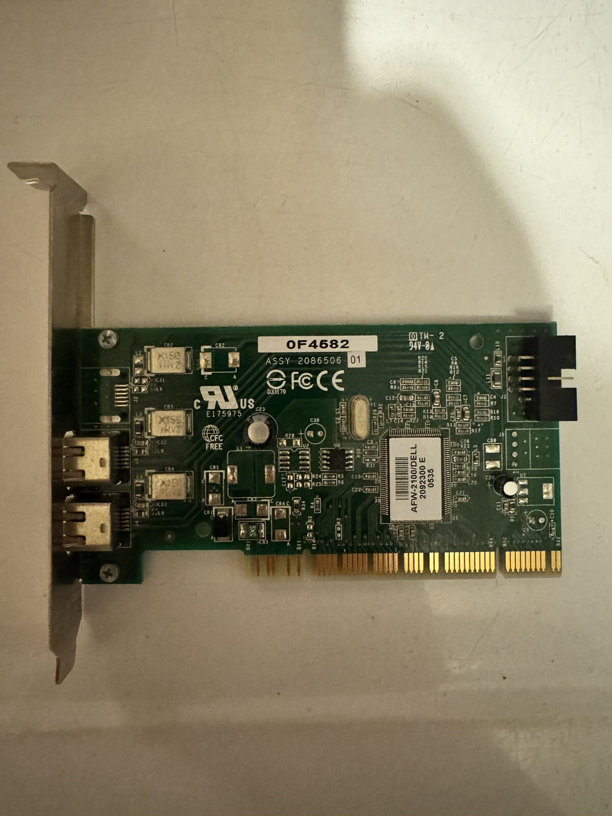 Genuine Dell AFW-2100 PCI 2-Port IEEE-1394 Expansion Card 0Y9457