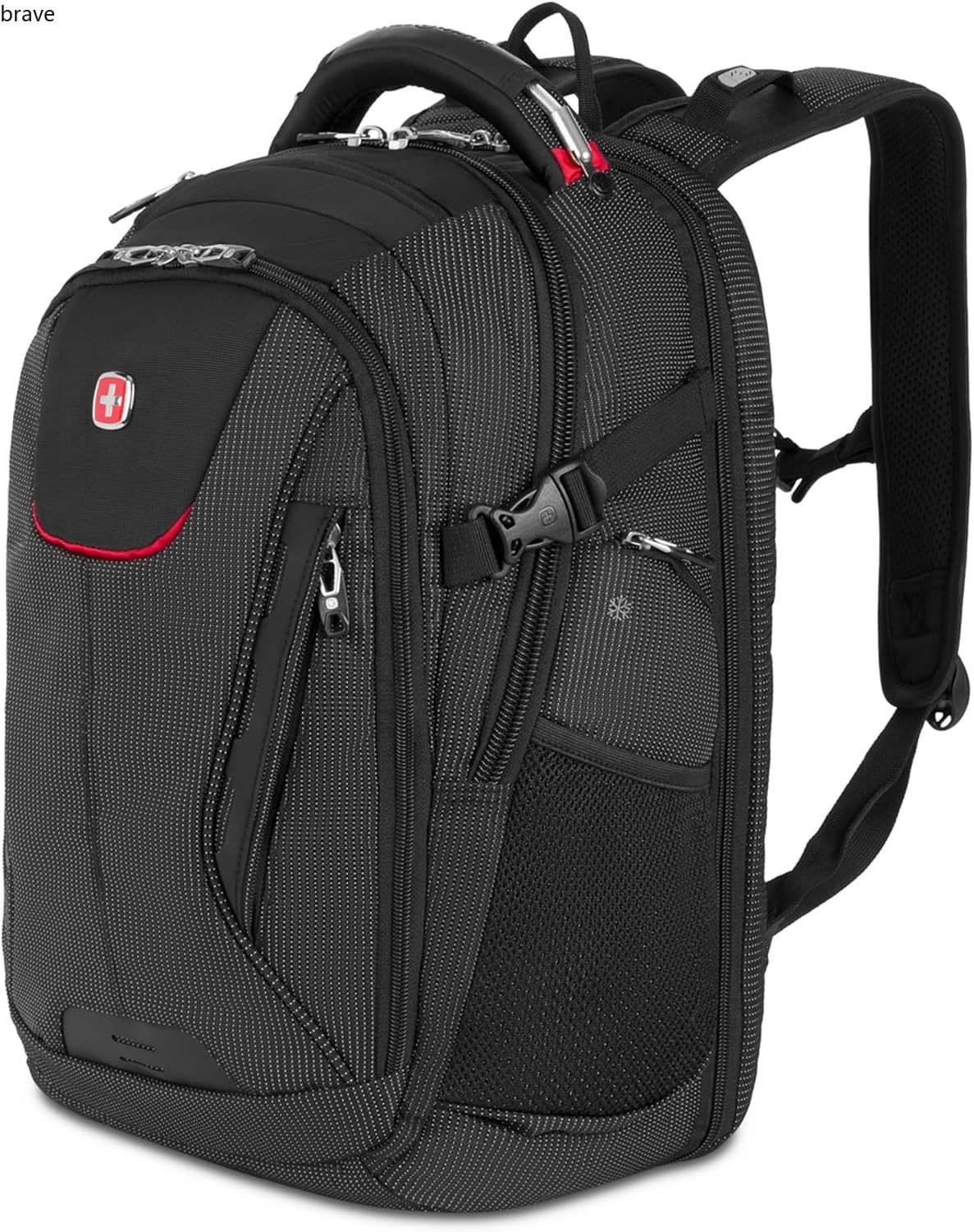 SwissGear Travel Tech Elite Laptop Backpack – Fits Laptops up to 16”, Black Dot