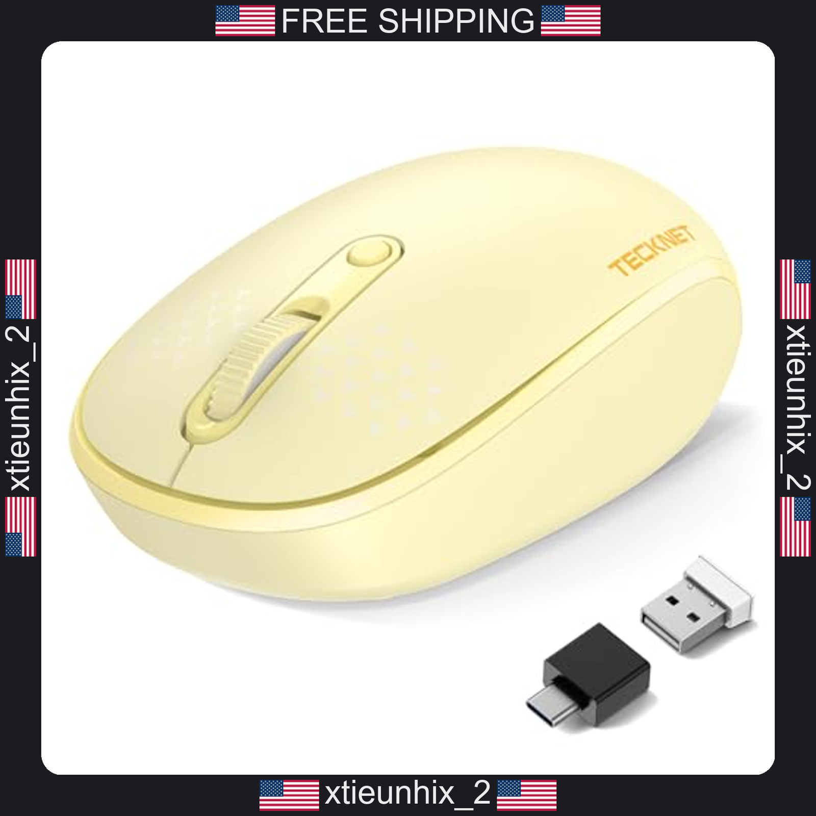 Wireless Mouse Bluetooth 2.4GHz Compact Small Quiet for Windows Mac