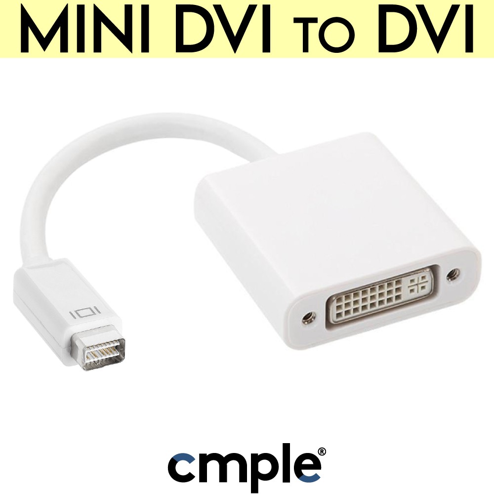 Mini DVI to DVI Adapter 6" Video Cable Connector Converter 6 inch for MacBook