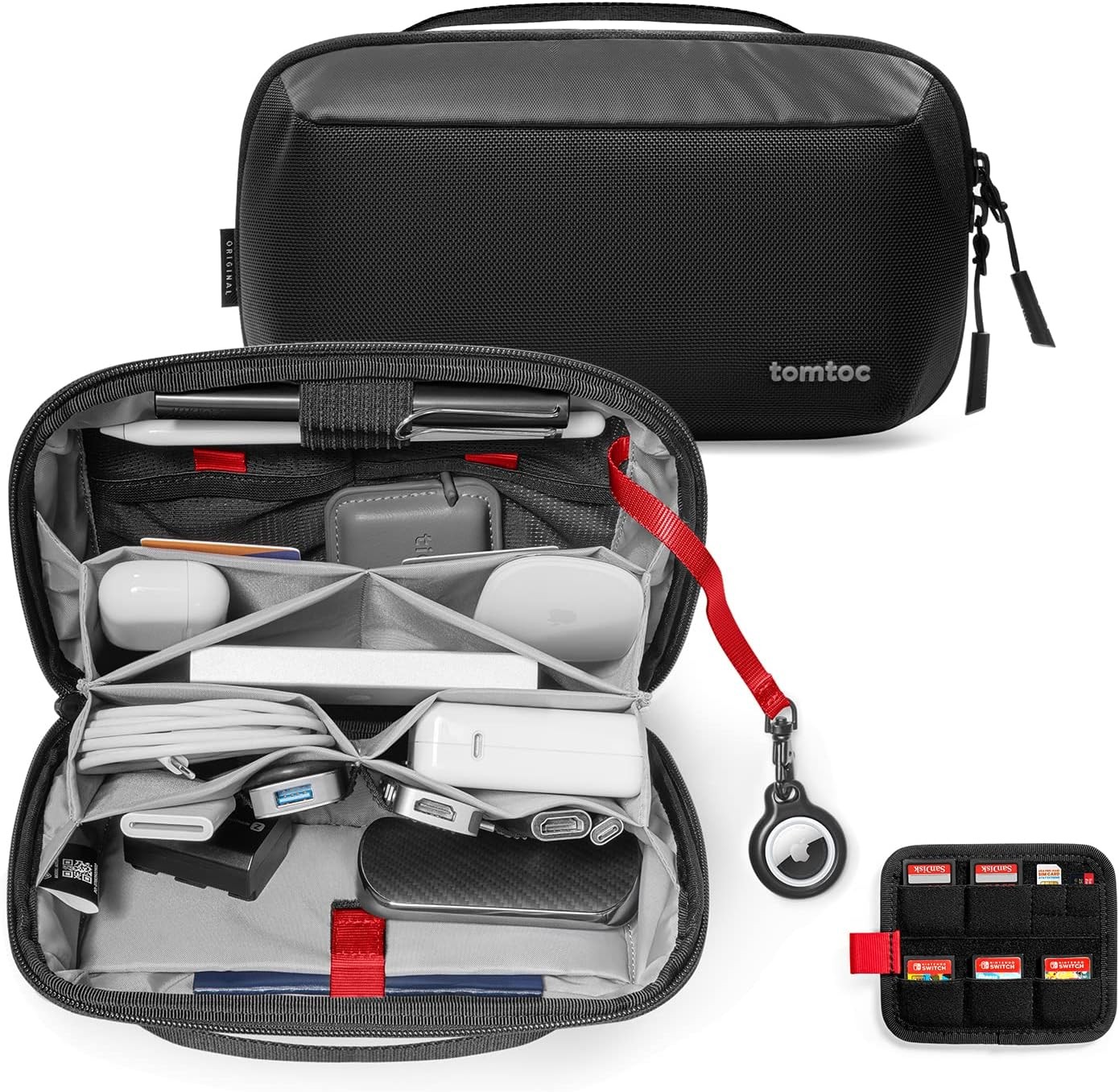 tomtoc Electronic Organizer Accessory Tech Pouch for MacBook Charger, Cables,...