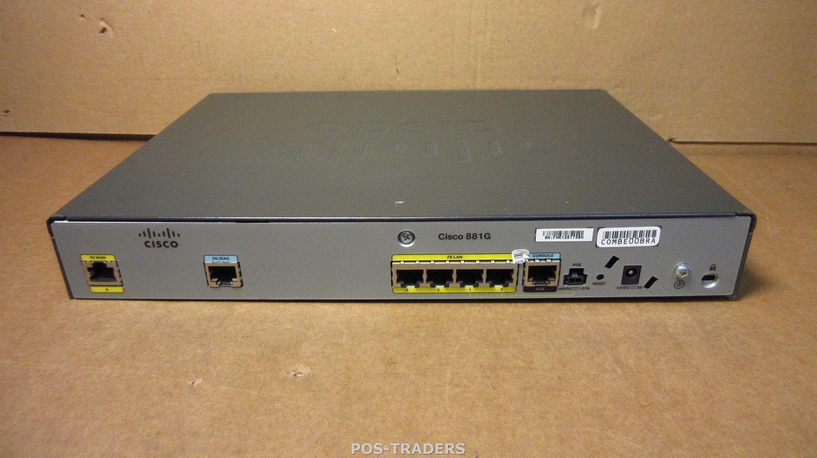 Cisco 881G V01 Firewall IPSec 4x FE VPN 3DES/AES 3G Security Router EXCL PSU