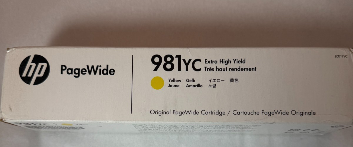 OEM Genuine HP 981YC Ink Cartridge Yellow PageWide Cartridge - New