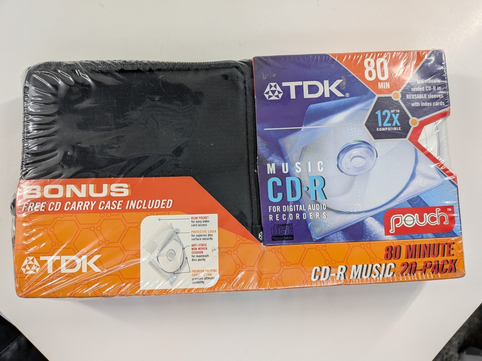 TDK CD-R 80 Min 700MB 20 Pack Music Blank Recordable Discs Sealed w/ Case