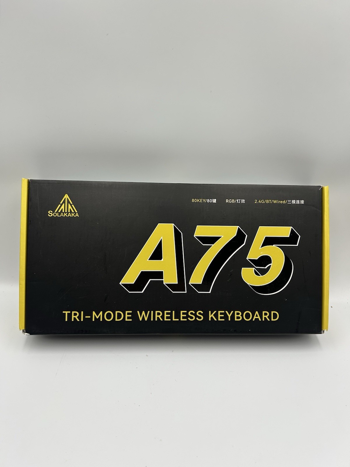 SOLAKAKA A75 Tri-Mode Wireless RGB Keyboard BT/2.4G/Wired QWERTY Black