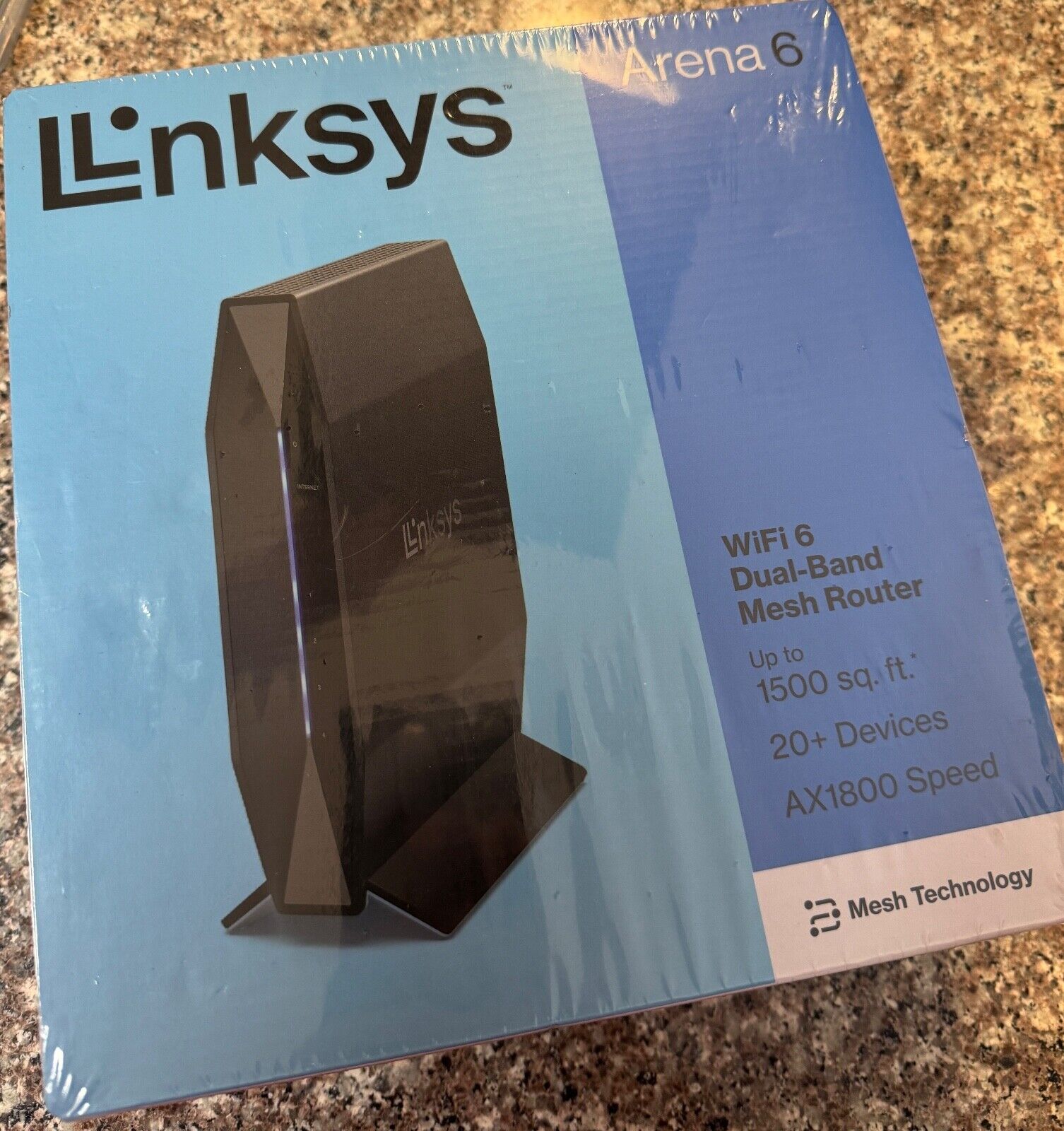 Linksys Arena 6 E7350 Dual-Band Wi-Fi 6 Router - Up to 1.8 Gbps (AX1800) - NEW