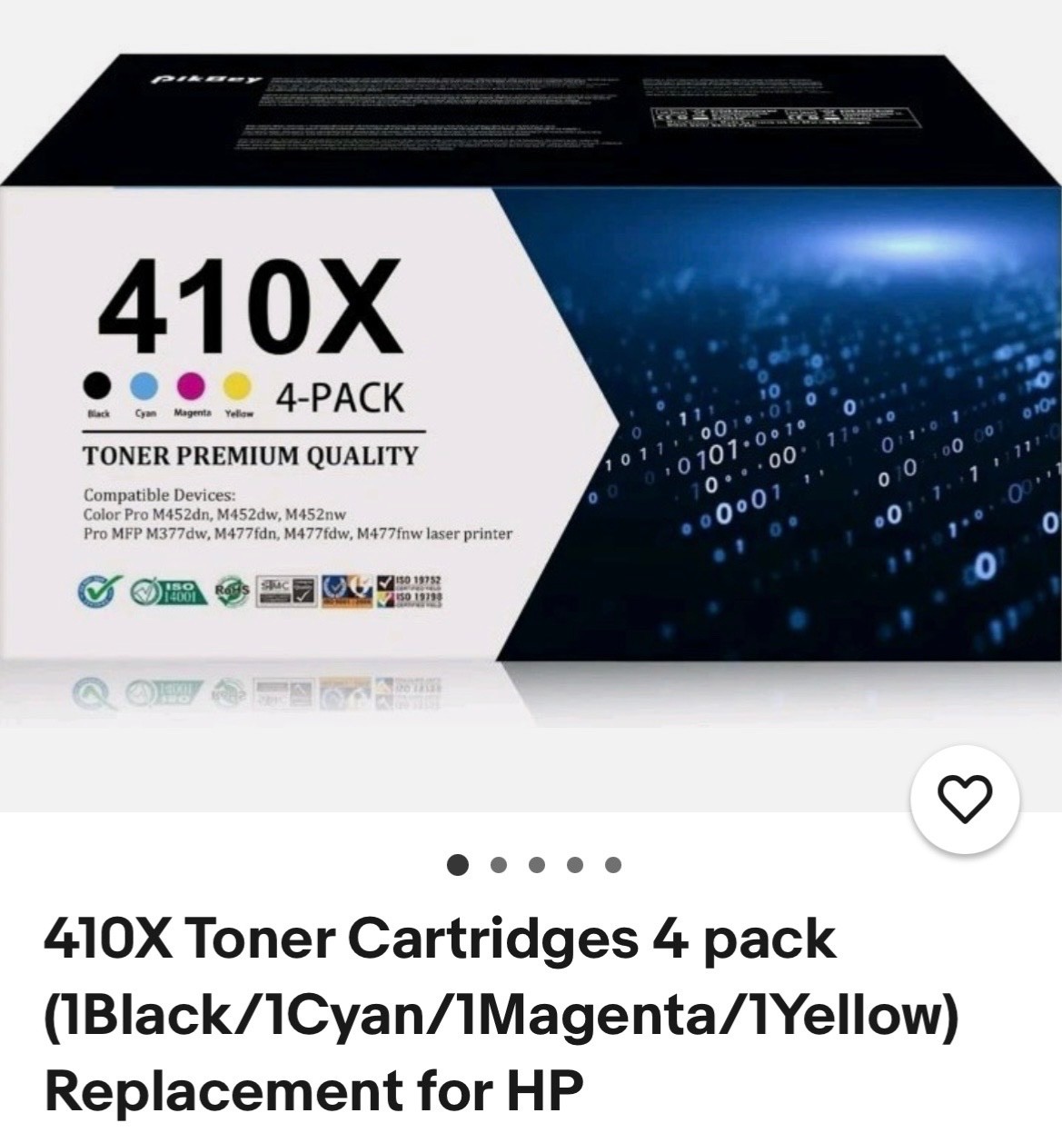 4P CE410X-CE413A 305X Toner For HP LaserJet Pro 300 400 Color MFP M375nw M451nw
