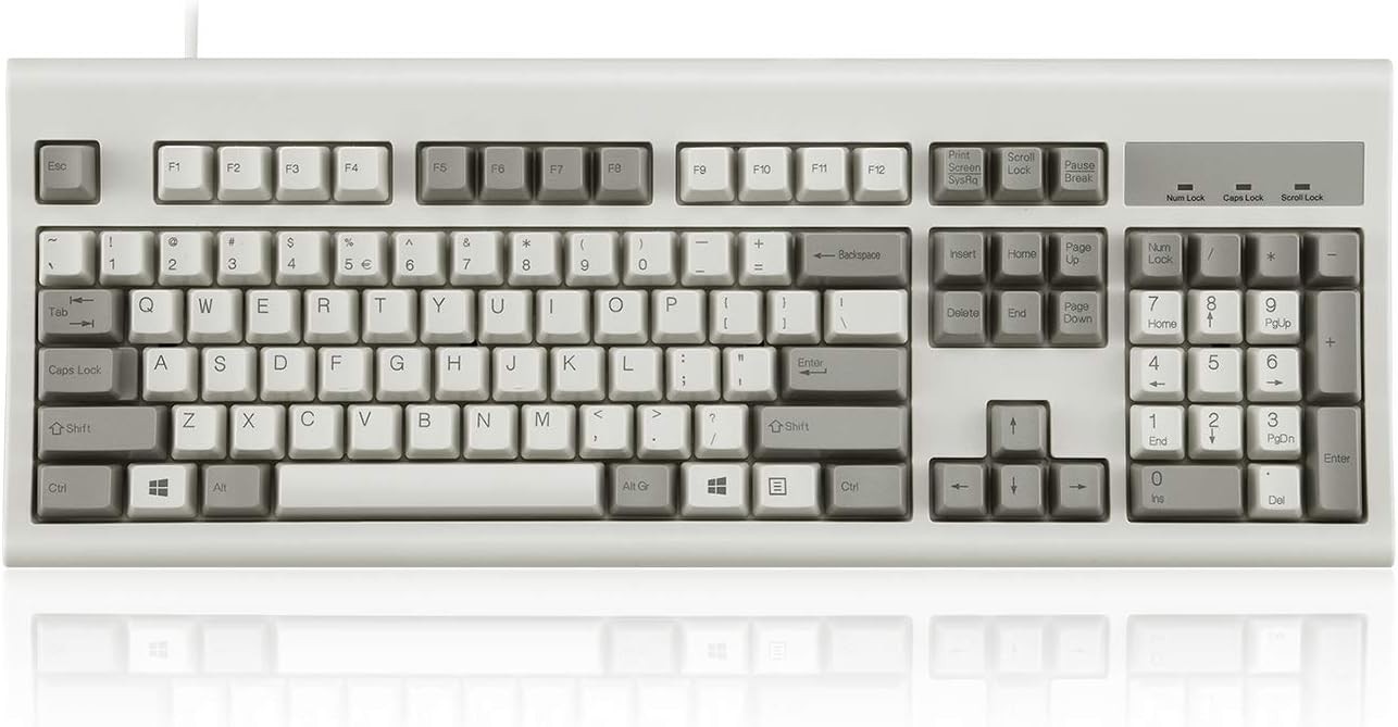 PERIBOARD-106M, Wired Performance Full-Size USB Keyboard, Curved Ergonomic Ke...