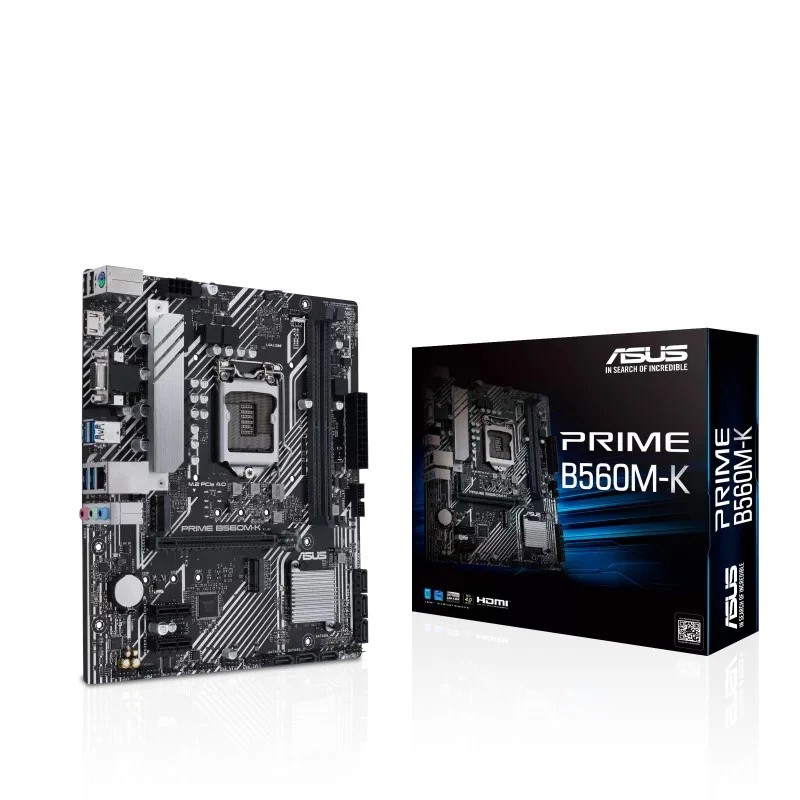ASUS PRIME B560M-K Intel B560 DDR4 LGA 1200 Micro ATX Motherboard