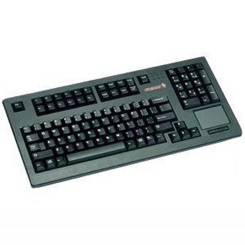 Cherry G8011900LUMEU2 Black Compact USB Keyboard w/ Touchpad