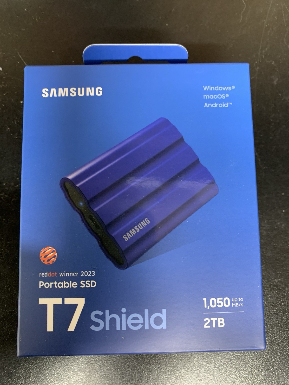 Brand New Samsung T7 Shield 2TB USB-C Portable External SSD - Blue (MU-PE2T0R)